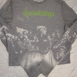 Goosebumps Gray Mesh Crop Top